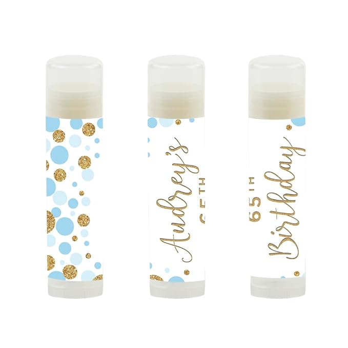 Baby Blue Faux Gold Glitter Custom