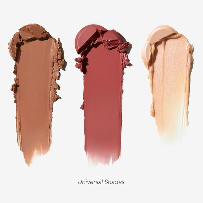 TRIO - Beach Bronze Bronzer, Peach Rose Blush & Glow Glaze Highlighter