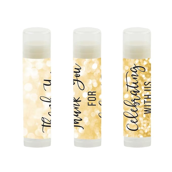 Faux Gold Glitter Shimmer Thank You