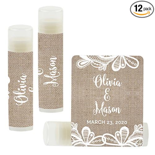 Burlap Lace Custom Bride's Name Date