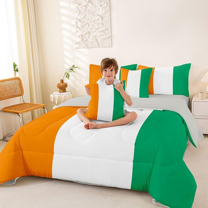 Orange White Green