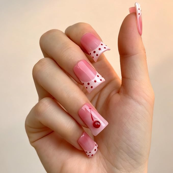 Pink polka dots