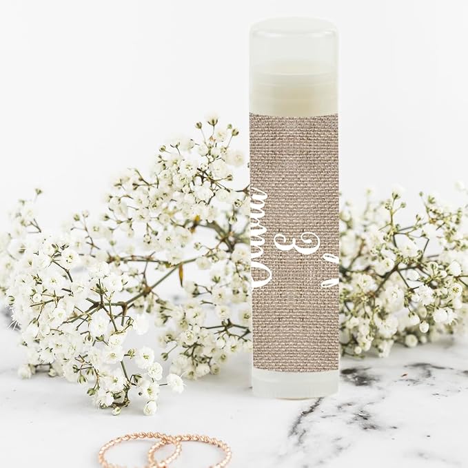 Burlap Lace Custom Bride's Name Date