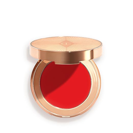 Pinched Cheek Glow - vibrant flame red