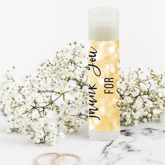 Faux Gold Glitter Shimmer Thank You