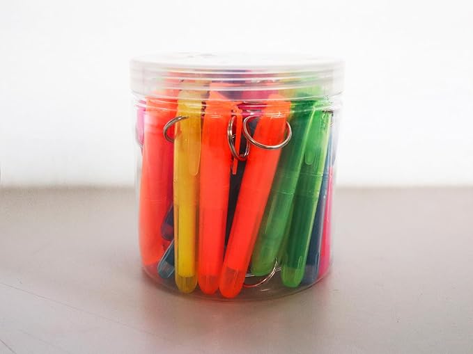 Mini Highlighters 36Pcs with Key-ring