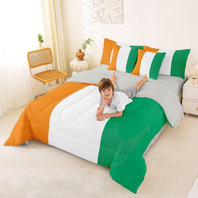 Orange White Green