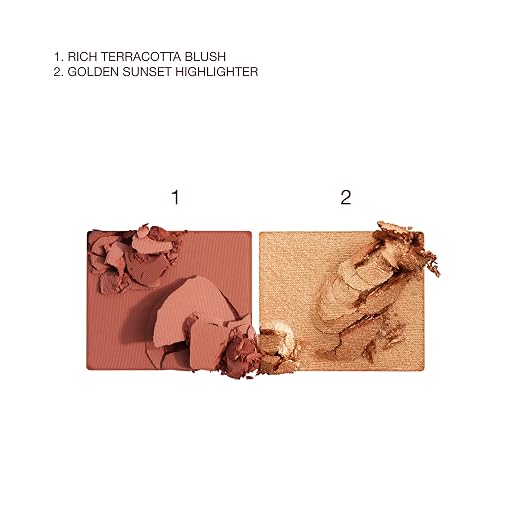Rich Terracotta Blush/Golden Sunset Highlighter