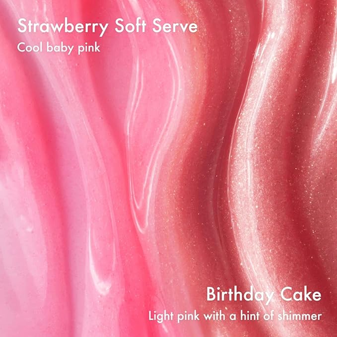 Strawberry Soft Serve + Birthday Cake