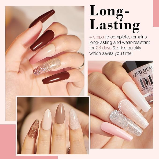Auburn Glitter Nude Pink Brown