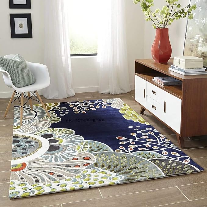 Navy Blue Botanical Bloom