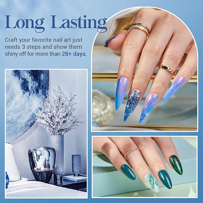 Ocean Blue Green Glitter