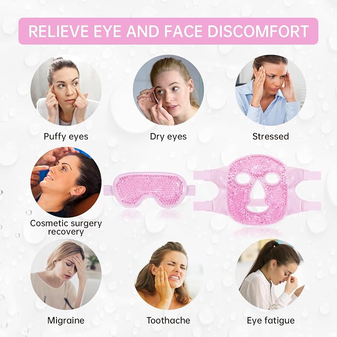 Pink-(1*eye Mask+1*face Mask)