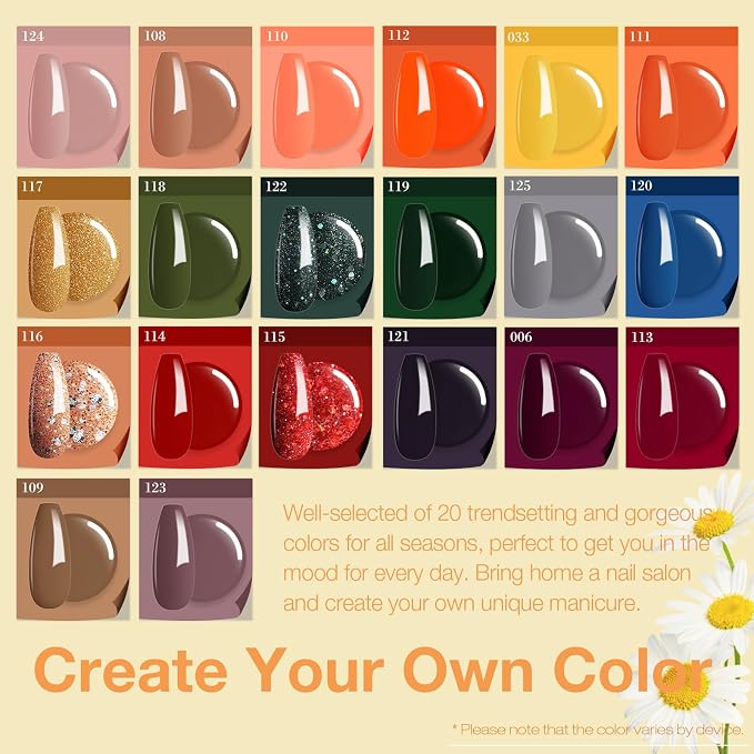 Yellow Brown Orange Green