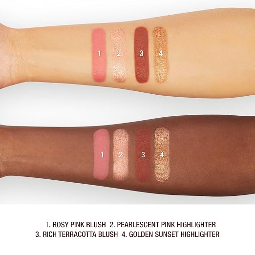 Rich Terracotta Blush/Golden Sunset Highlighter