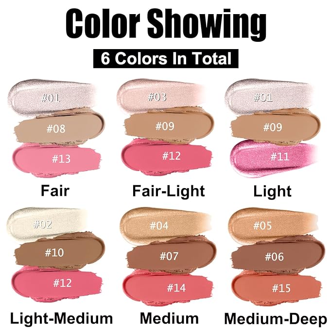 103+ Fair-Light Contour /Warm peach+#03,#09,#12