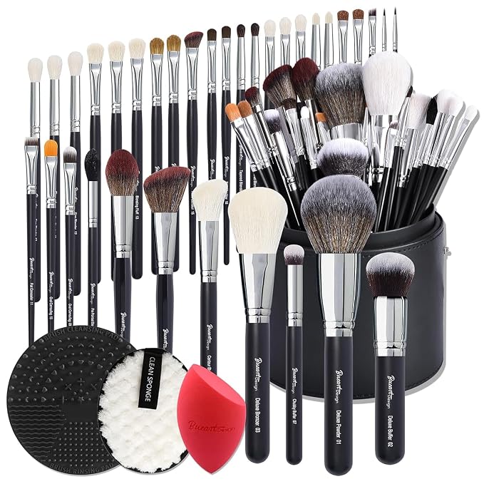 34Pcs Matte Black+Large Holder