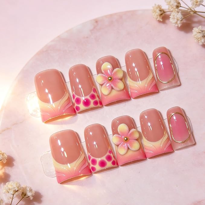 Pink Orange Ombre