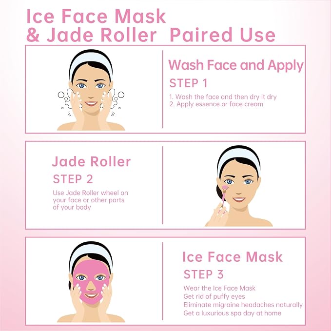 Pink(face Mask+jade Roller)