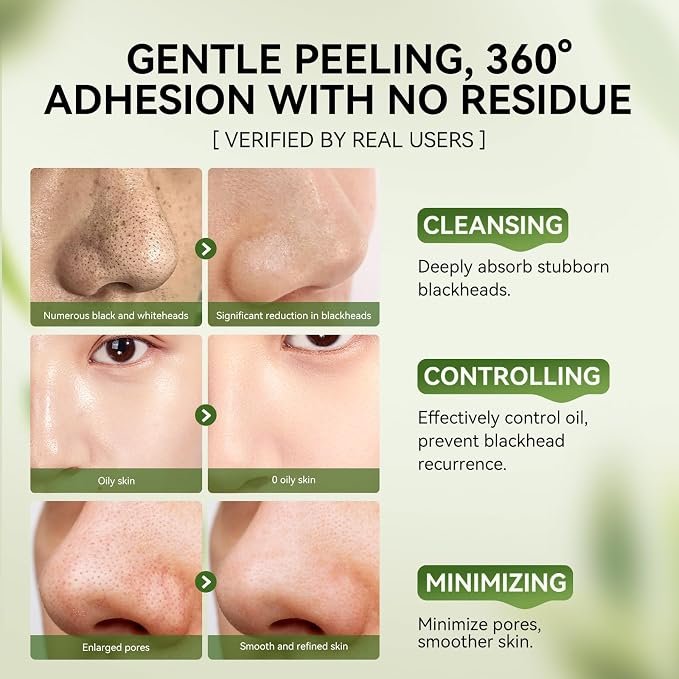 Bamboo Charcoal Pore Strips+Pore Serum