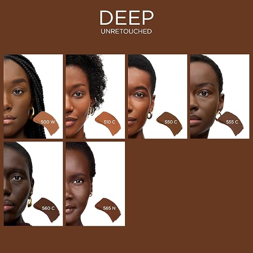 550 Suede C: deep skin with cool/deep rich red undertones