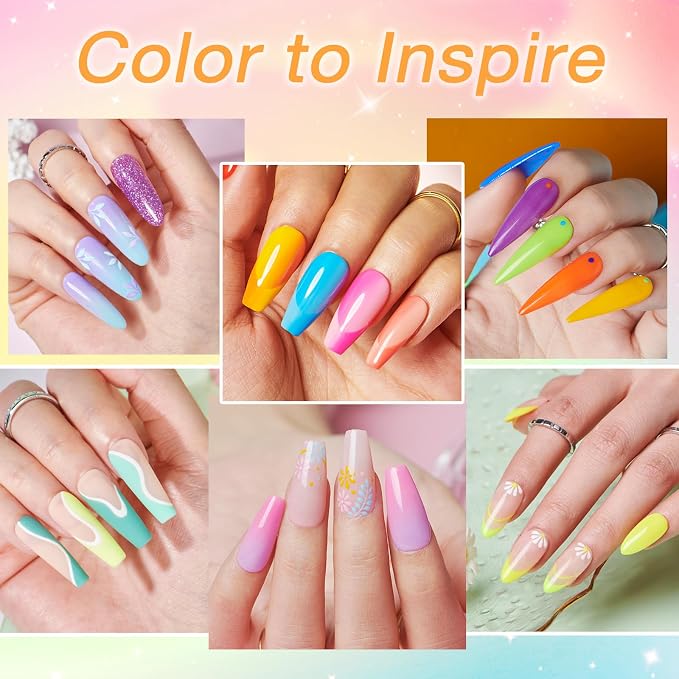 Green Blue Yellow Violet Neon