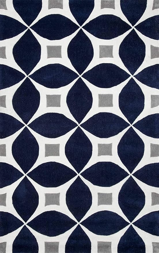 Navy Blue Trellis