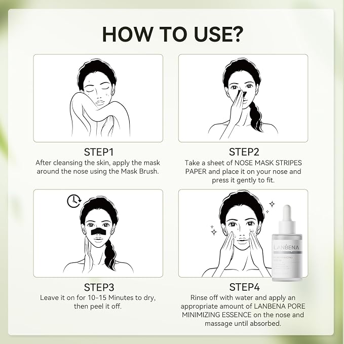 Bamboo Charcoal Pore Strips+Pore Serum
