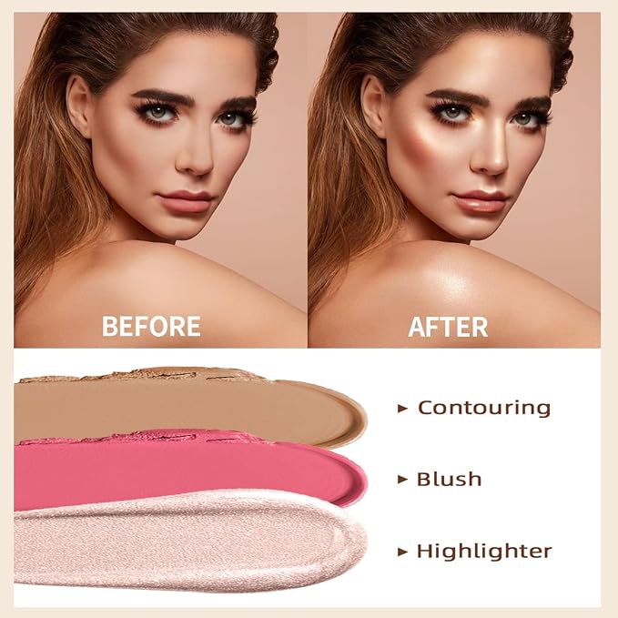 2pcs-101+102+ Fair-Light Contour/Porcelain+ Nude+#03,#09,#12