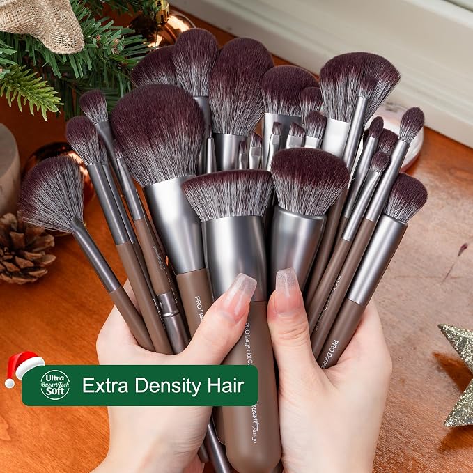 26Pcs Chocolate Makeup Brushes