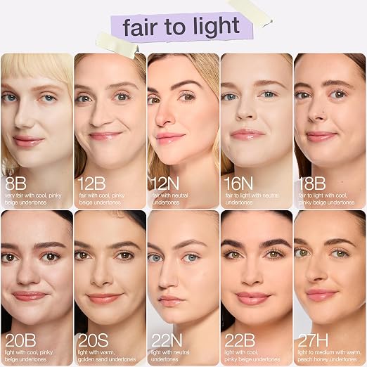 12B fair beige (fair skin with cool, pink undertones)
