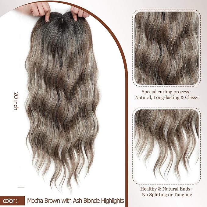 Mocha Brown with Ash Blonde Highlights