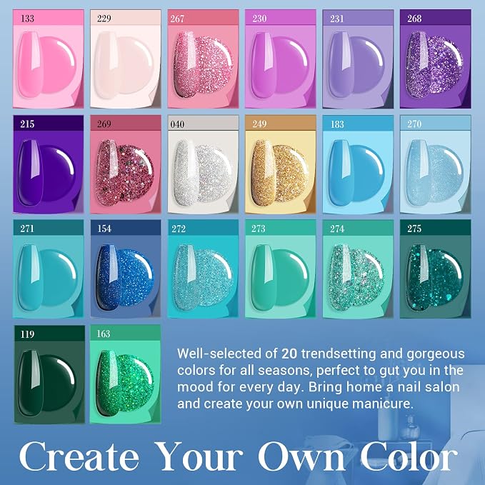 Ocean Blue Green Glitter