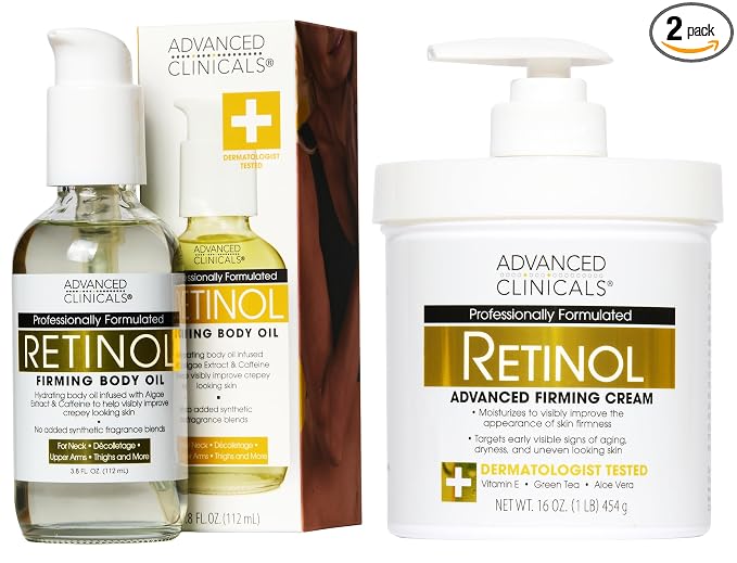 Retinol Cream + Retinol Body Oil Set