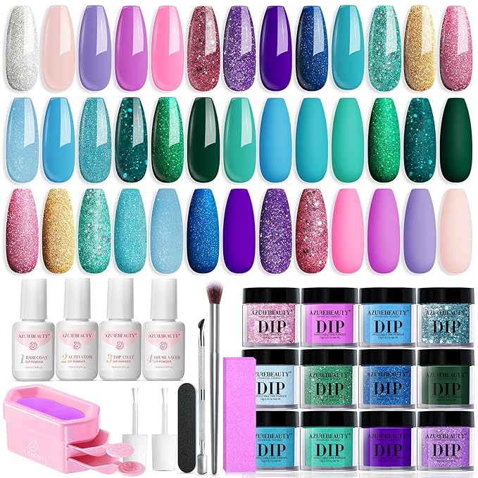 Ocean Blue Green Glitter