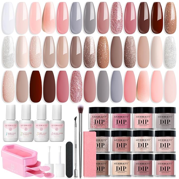 Auburn Glitter Nude Pink Brown