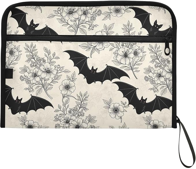 Gothic Goth Bat Floral