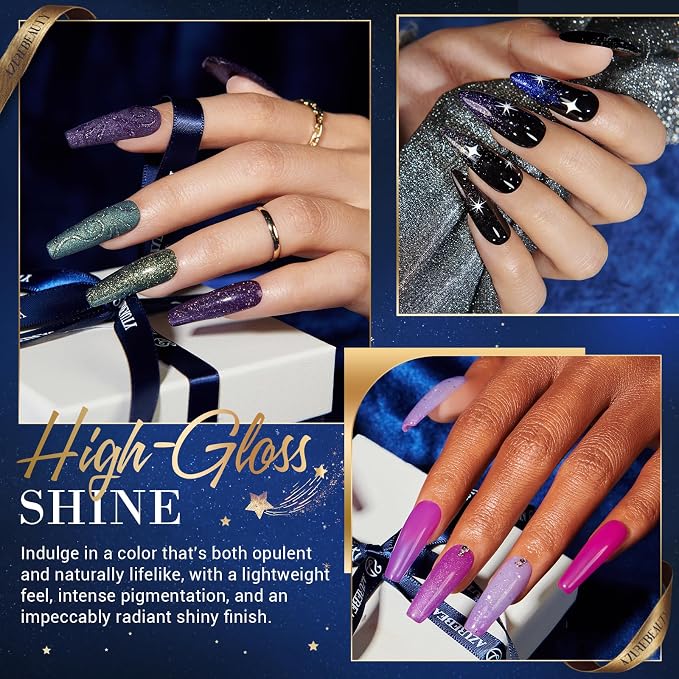 Sepia Black Purple Glitter