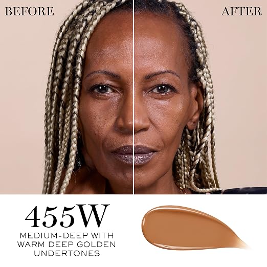 455W: medium-deep with warm deep golden undertones