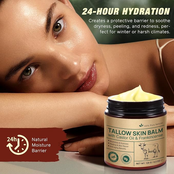 2 Pack Beef Tallow Castor Oil