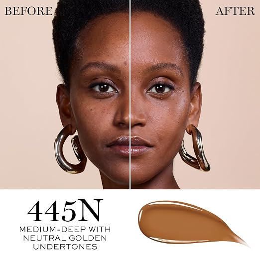 445N: medium-deep with neutral golden undertones