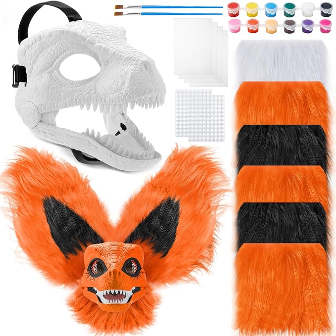 Orange, Black, White
