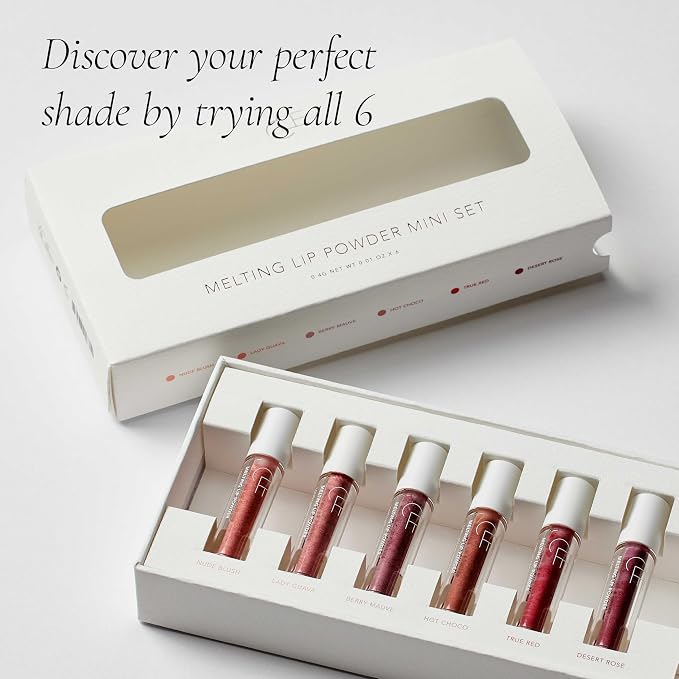 01 - Nude Blush, Lady Guava, Berry Mauve, Hot Choco, True Red, Desert Rose