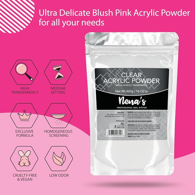 Clear Blush Pink Medium Pink