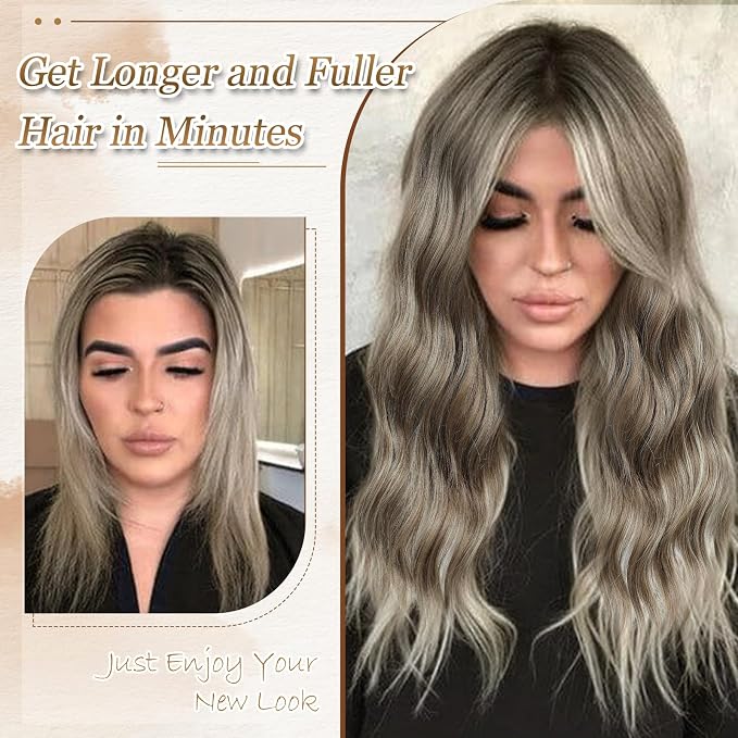 Mocha Brown with Ash Blonde Highlights