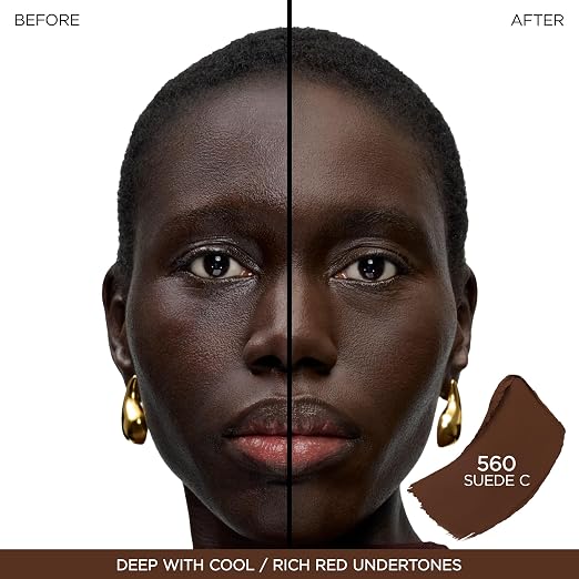 560 Suede C: deep skin with cool/deep rich red undertones