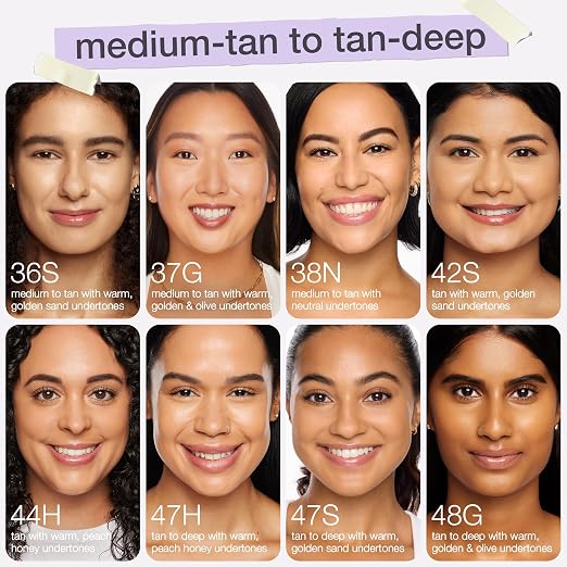 42S tan sand (tan skin with warm, golden undertones)