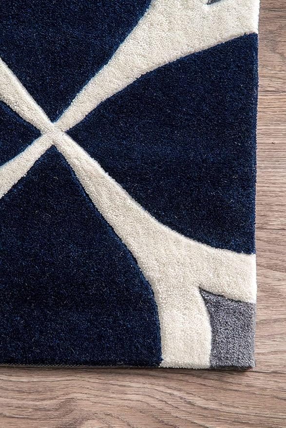 Navy Blue Trellis