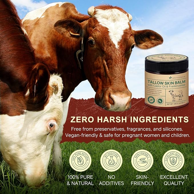 2 Pack Beef Tallow Castor Oil