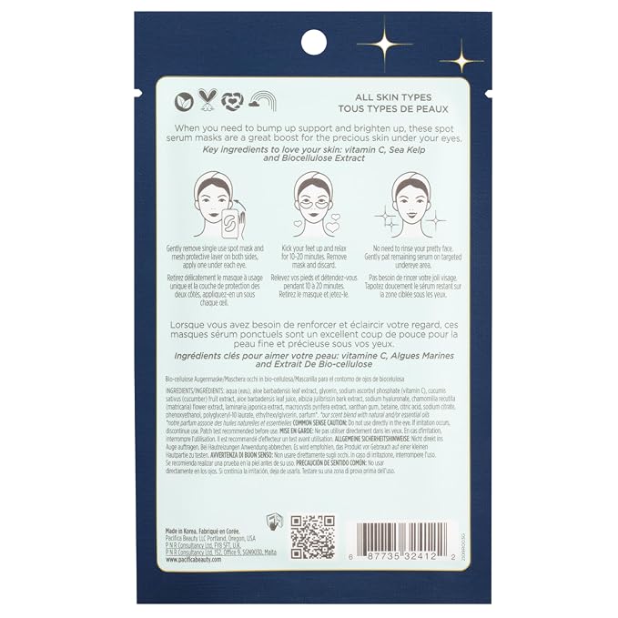 Set of 4 - Bright Undereye Spot Serum Mask